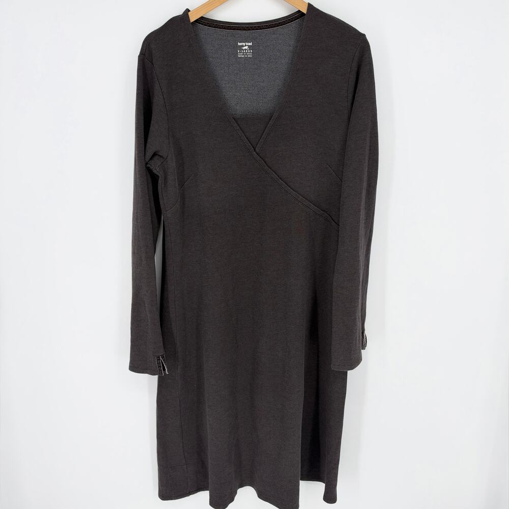 Toad and Co. Horny Toad Dress Mushroom Brown Greige Knit Size XL Preowned